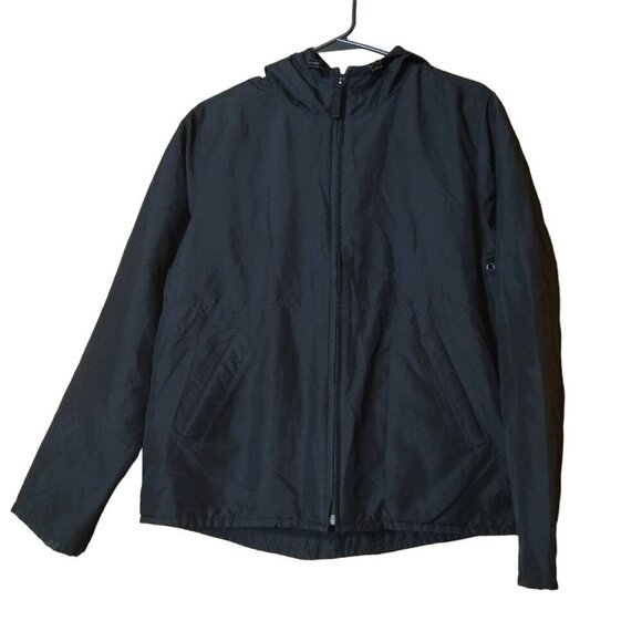 Old Navy Jackets & Blazers - Old Navy Women's Large Long Sleeve Black Fleece Lined Lightweight Hooded Jacket